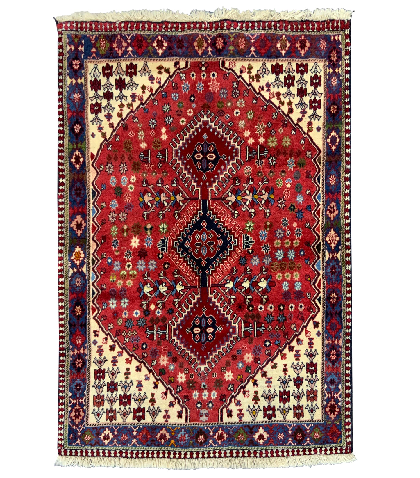 Yalameh-Talkhoncheh, circa 1980, all wool, Rare piece 142x100 | Rug#10366