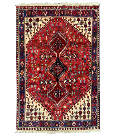 Yalameh-Talkhoncheh, circa 1980, all wool, Rare piece 142x100 | Rug#10366