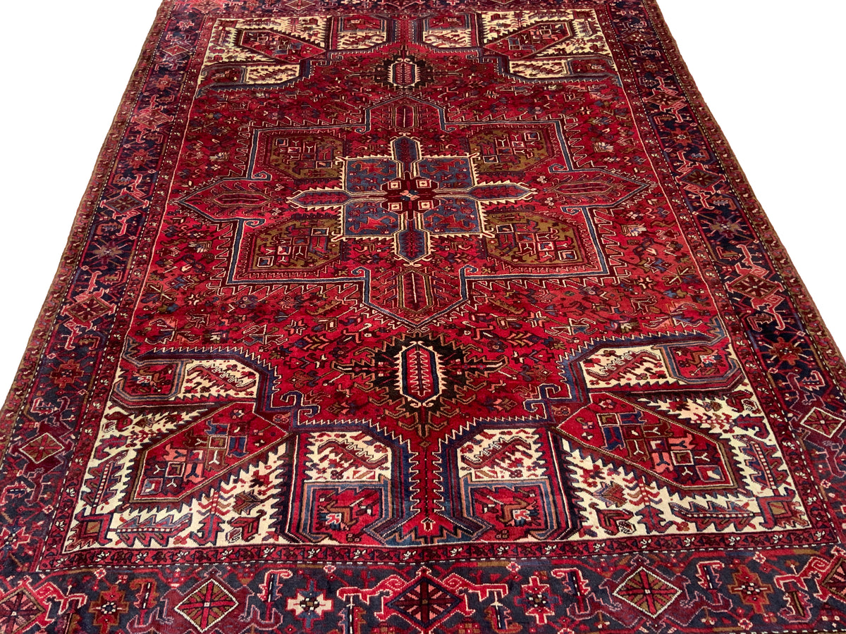 Vintage Persian Heriz Rug, 382x302 cm | Rug# 10329