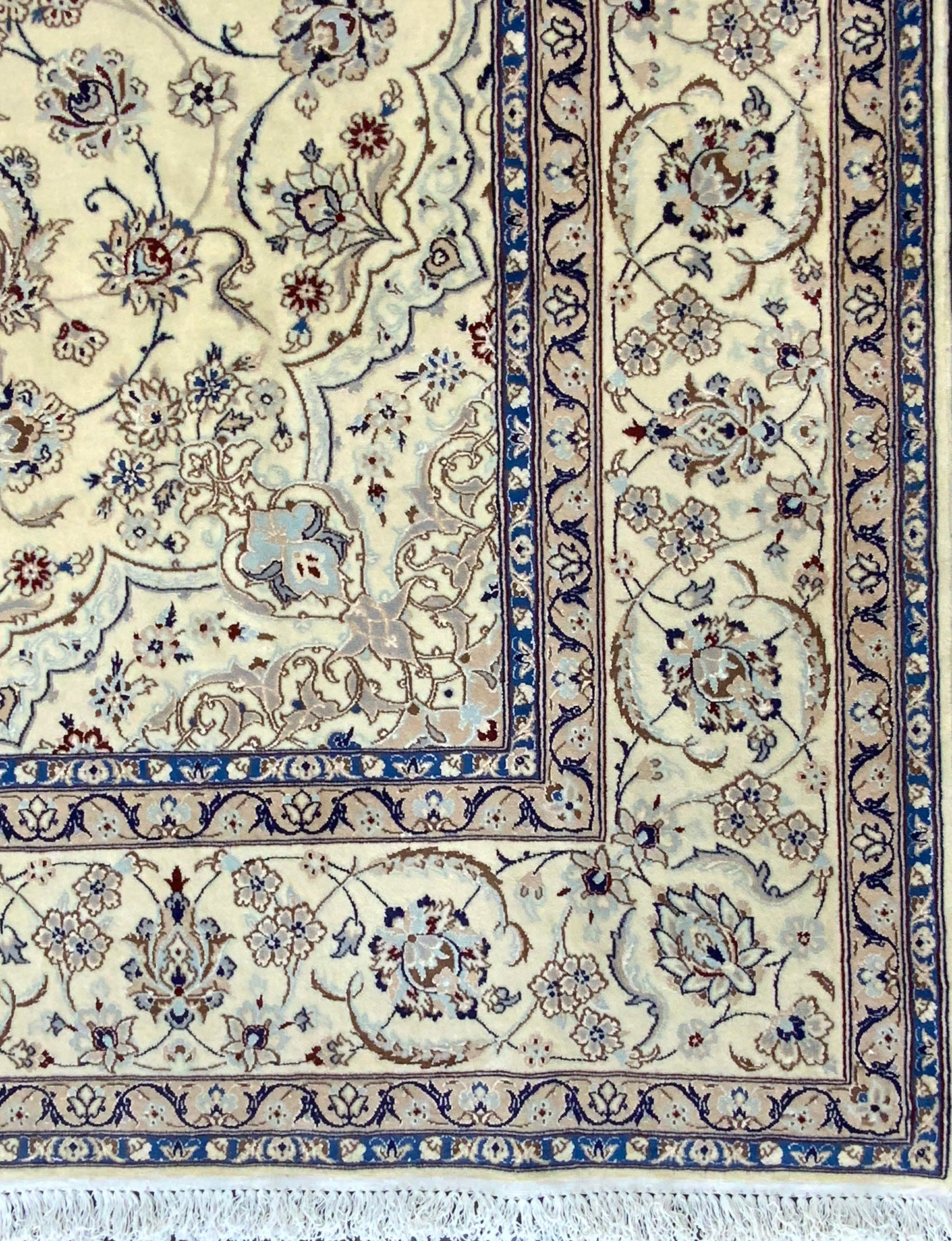 Superfine Nain , wool & silk, Persia 352x253cm | Rug# 10290