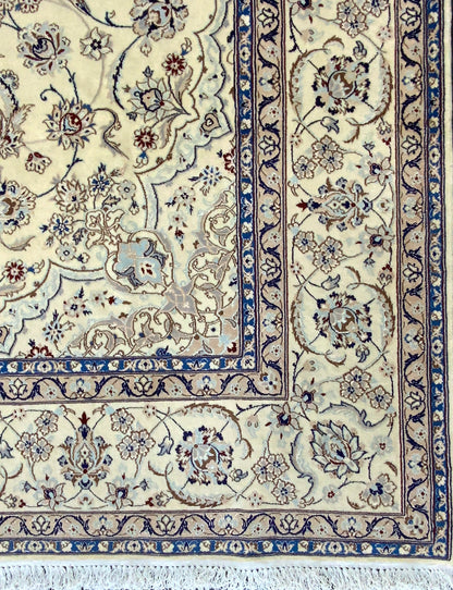 Superfine Nain , wool & silk, Persia 352x253cm | Rug# 10290
