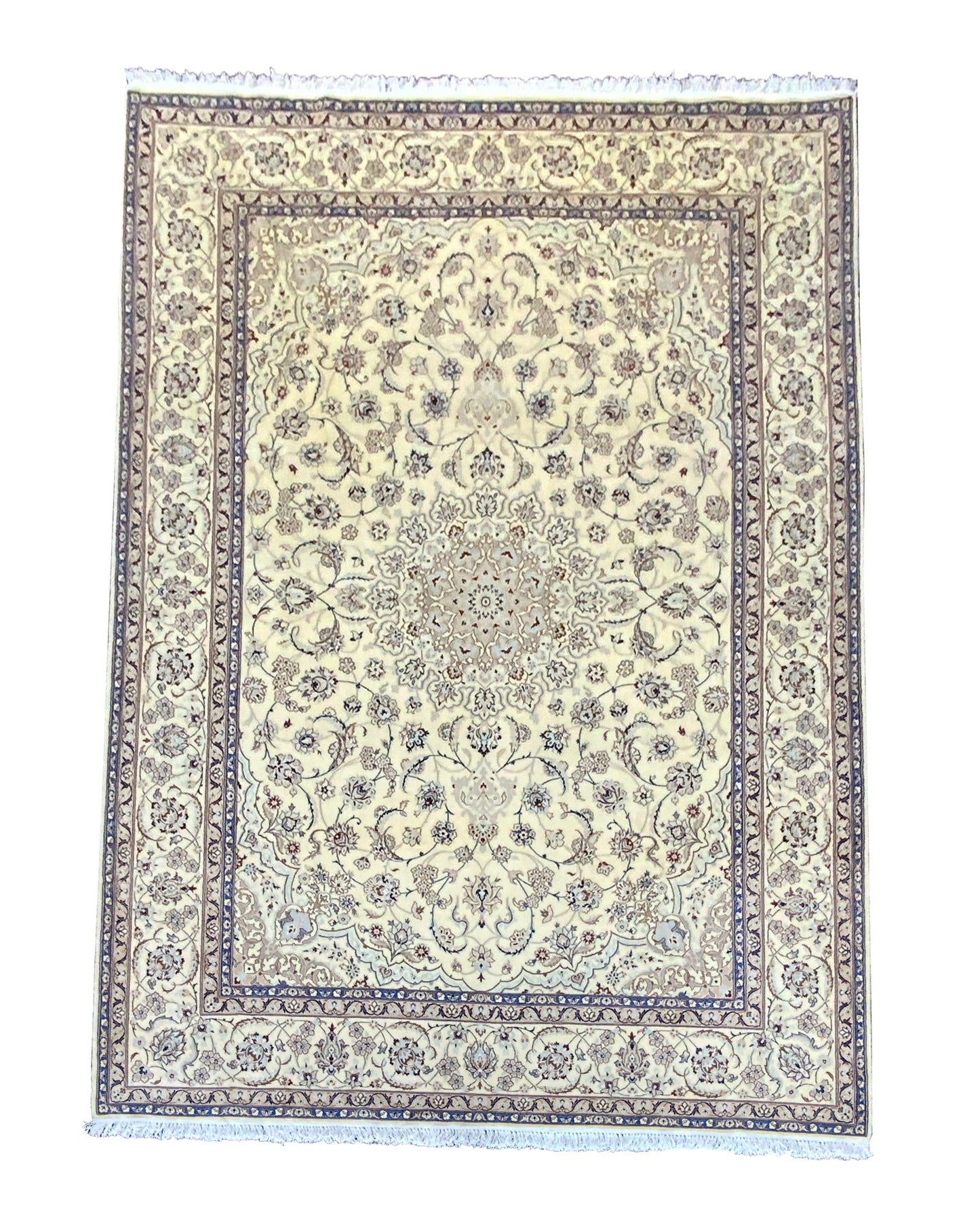 Superfine Nain , wool & silk, Persia 352x253cm | Rug# 10290
