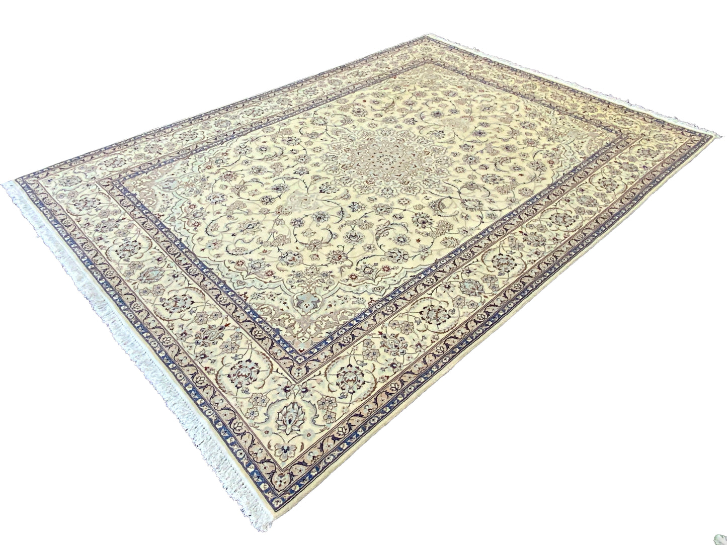 Superfine Nain , wool & silk, Persia 352x253cm | Rug# 10290