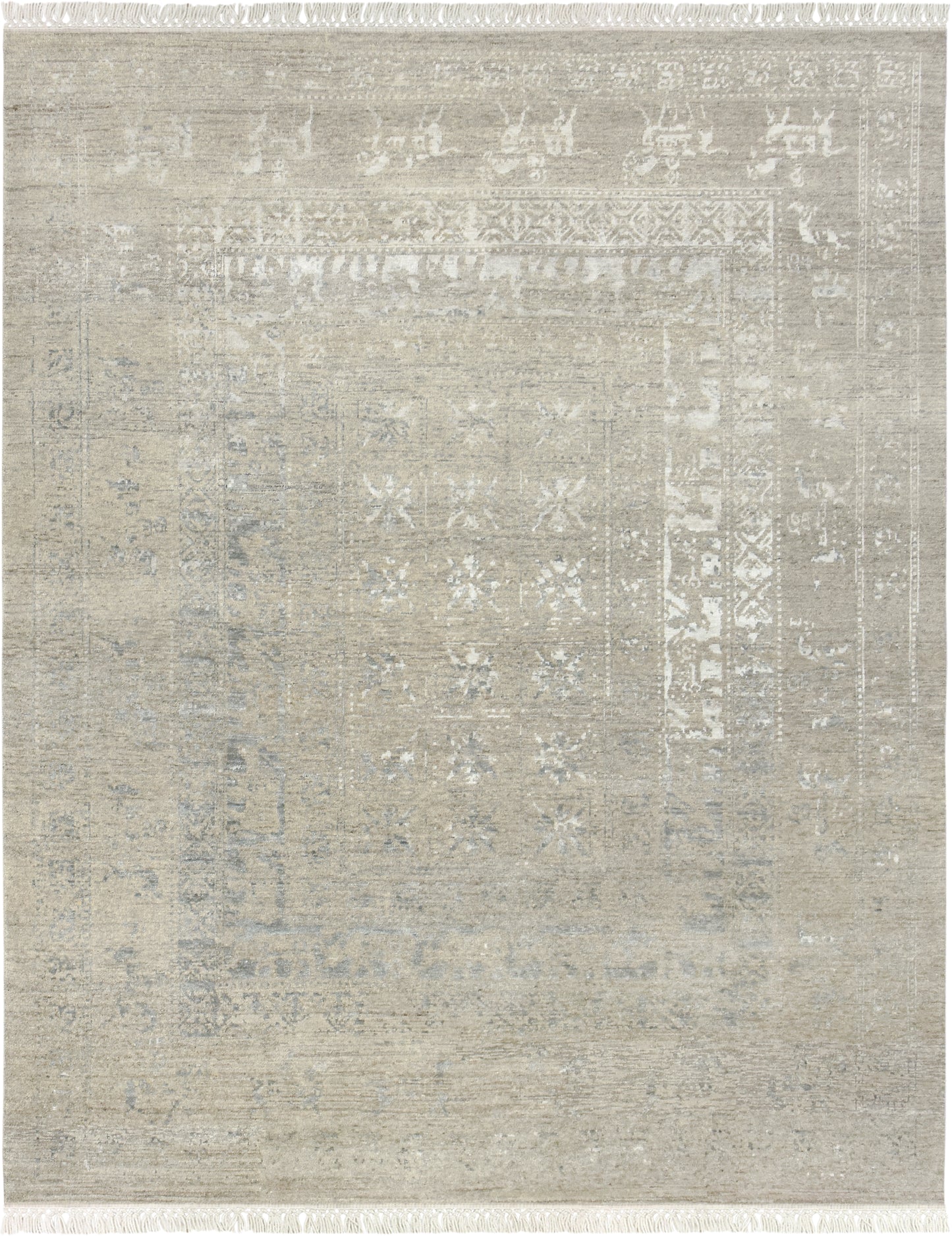 Hand-Knotted Jaipur, Transitional Pazyryk-Inspired  311x265 cm | Rug# 31314