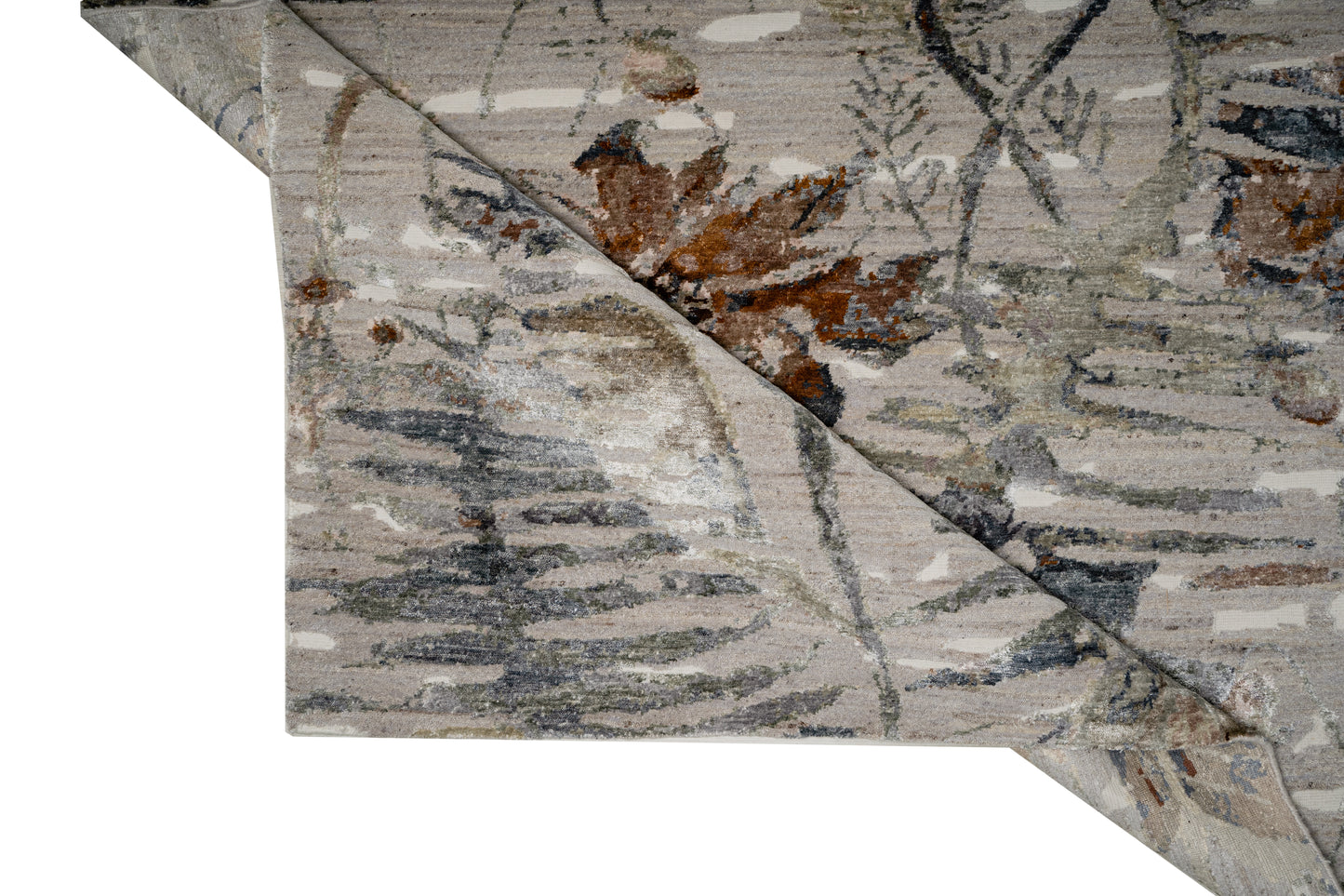 Tibetan weave Modern designer rug, wool and pure silk pile  301x245cm | RUG# 31675