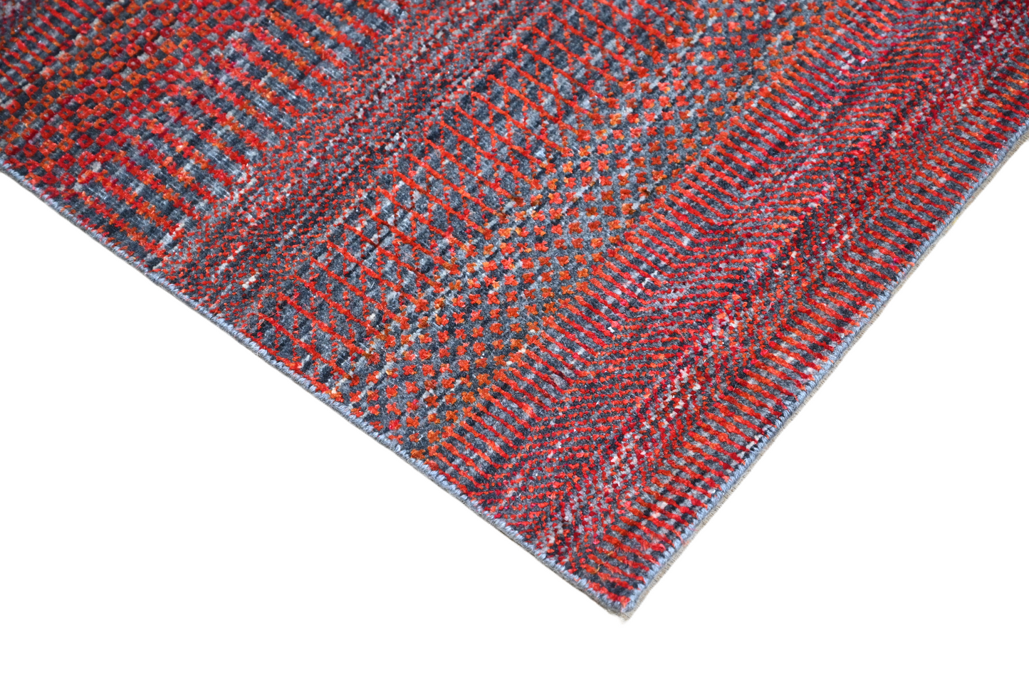 Scandinavian texture design, wool and silk 122X187cm | Rug# 31580