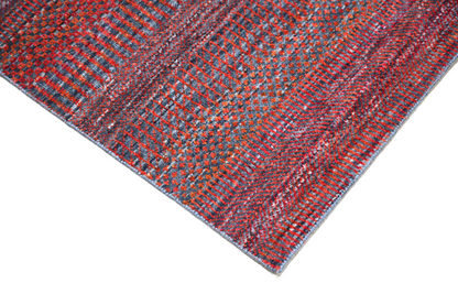 Scandinavian texture design, wool and silk 122X187cm | Rug# 31580
