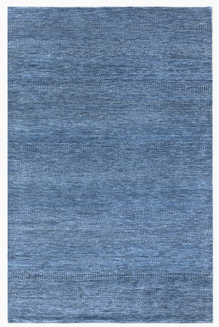 Wool & Silk Scandinavian texture designer rug 278x182 cm | Rug# 31567