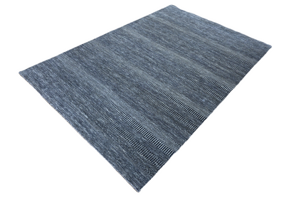 Hand knotted Scandinavian texture design, pure wool art silk 274 x183 cm | Rug# 31570