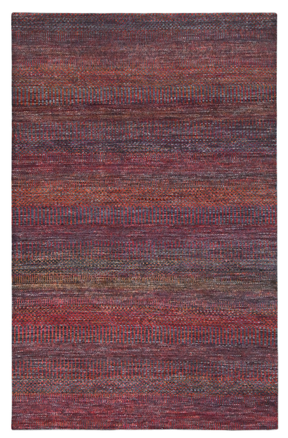 Scandinavian texture design, wool and silk 122X187cm | Rug# 31580