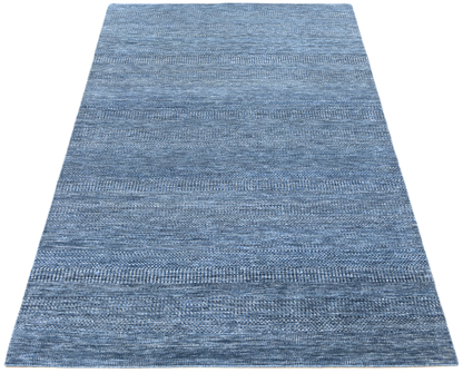 Wool & Silk Scandinavian texture designer rug 278x182 cm | Rug# 31567