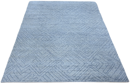 Hand knotted Scandinavian texture design 307x243 cm | Rug# 31561
