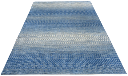 Hand knotted Scandinavian texture design, pure wool art silk  363x277 cm | Rug# 31559