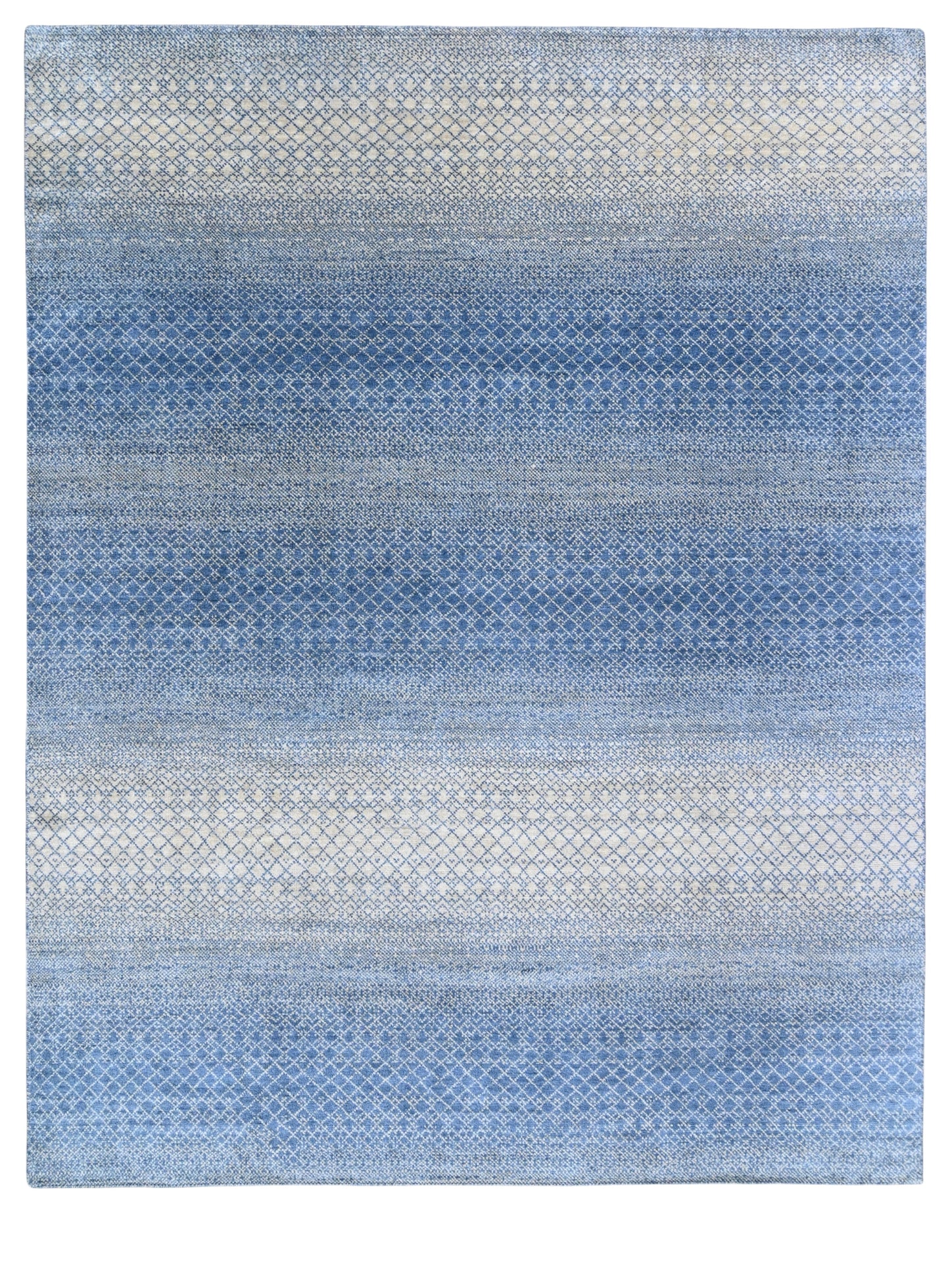 Hand knotted Scandinavian texture design, pure wool art silk  363x277 cm | Rug# 31559