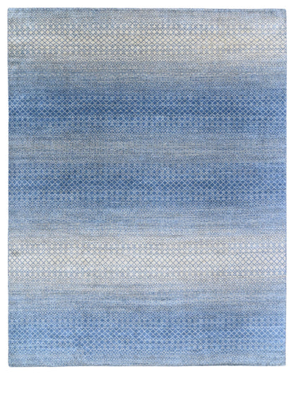Hand knotted Scandinavian texture design, pure wool art silk  363x277 cm | Rug# 31559