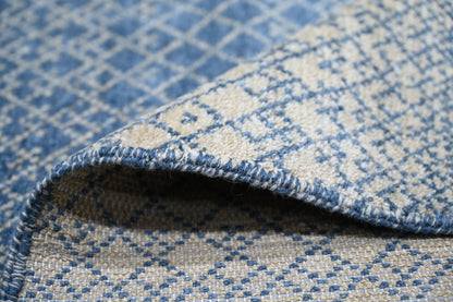 Hand knotted Scandinavian texture design, pure wool art silk  363x277 cm | Rug# 31559