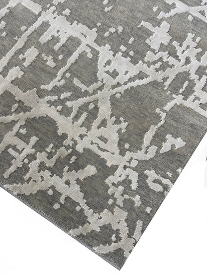 Hand-Knotted Abstract Designer Runner Rug 425x81 cm | Rug# 31455