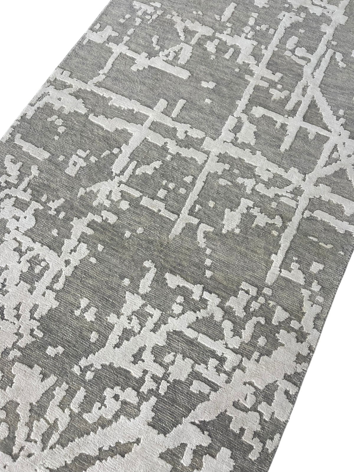 Hand-Knotted Abstract Designer Runner Rug 425x81 cm | Rug# 31455