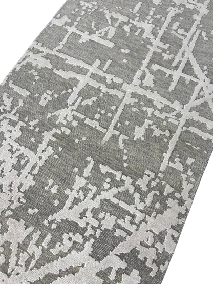 Hand-Knotted Abstract Designer Runner Rug 425x81 cm | Rug# 31455
