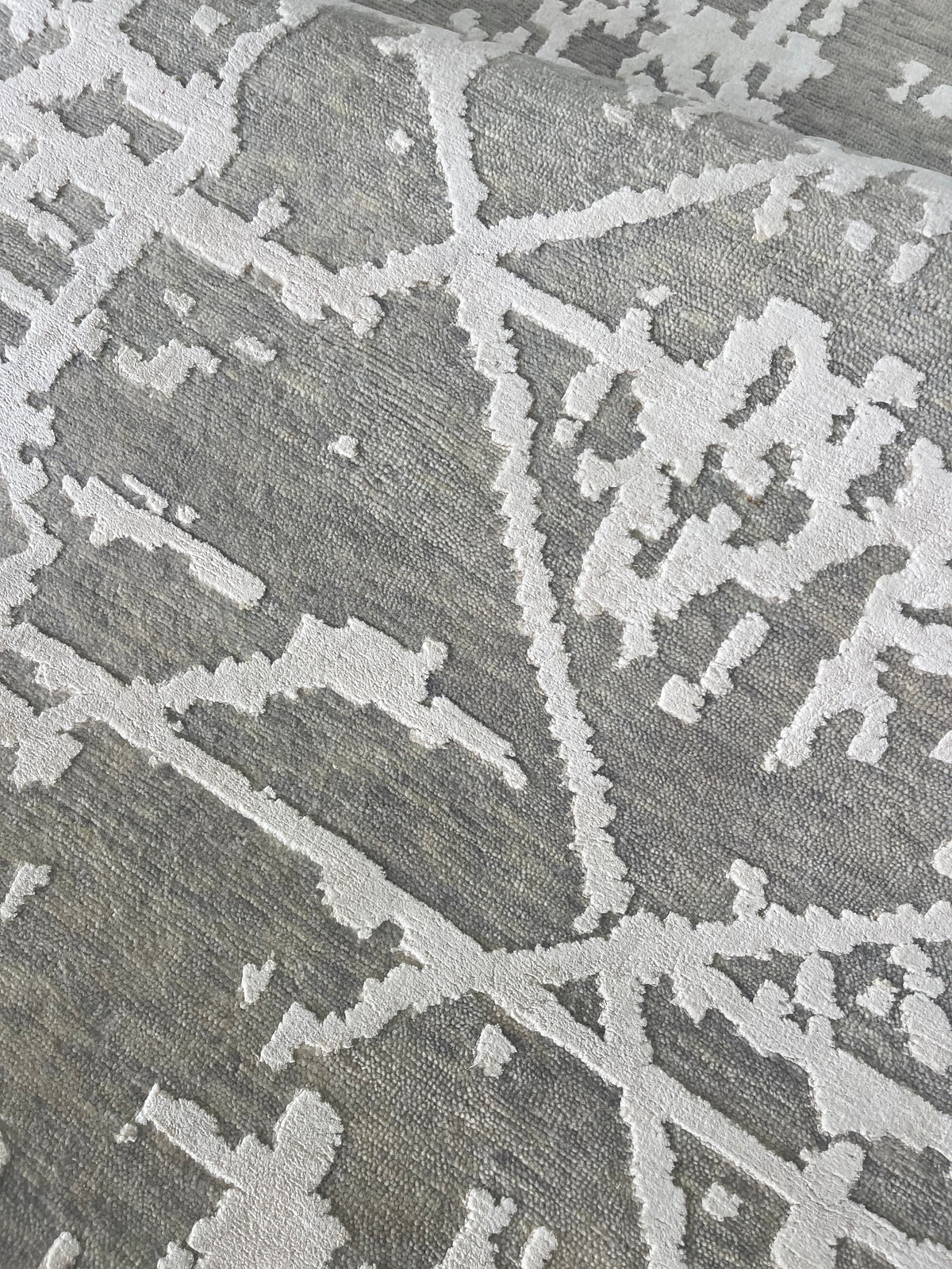 Hand-Knotted Abstract Designer Runner Rug 425x81 cm | Rug# 31455
