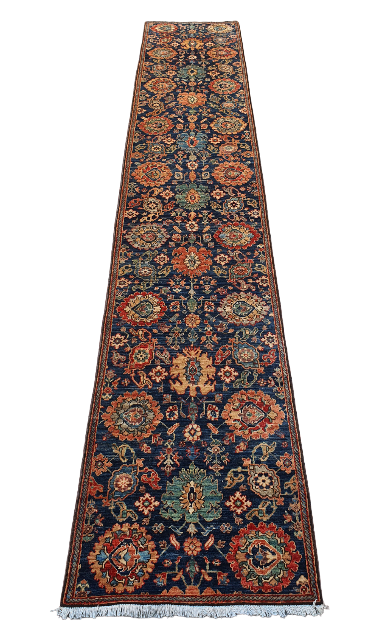 Custom-Made Afghan Heriz-Serapi Runner Rug 487x87 cm | Rug# 26727