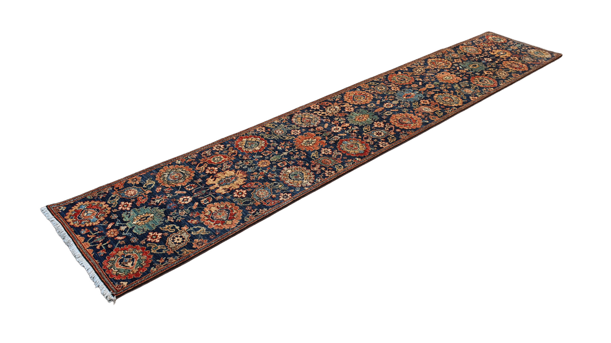 Custom-Made Afghan Heriz-Serapi Runner Rug 487x87 cm | Rug# 26727