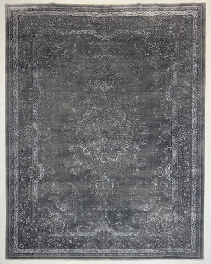 Loom rug woven with fine wool and bamboo silk pile  386x302 cm  | Rug# 10677