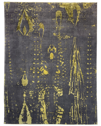 A Jakard-loom rug woven with fine Persian wool and bamboo silk pile  390x298cm | Rug# 10678