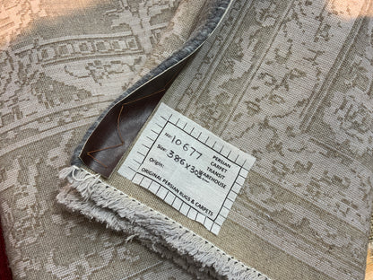 Loom rug woven with fine wool and bamboo silk pile  386x302 cm  | Rug# 10677