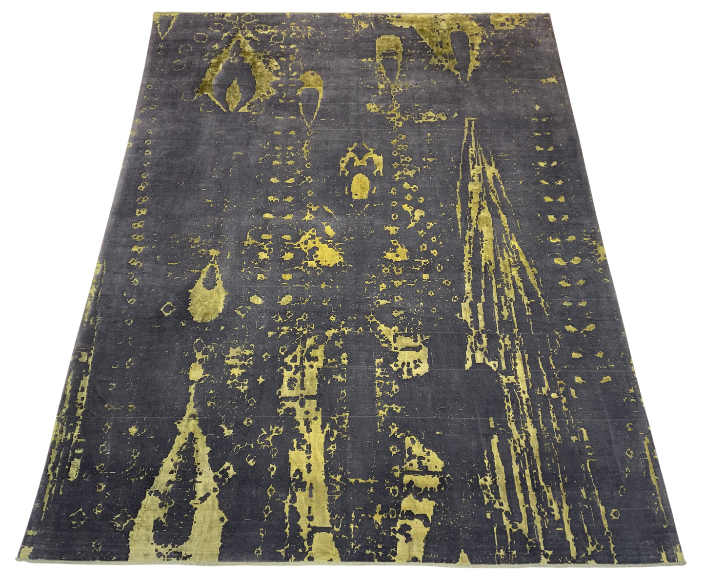 A Jakard-loom rug woven with fine Persian wool and bamboo silk pile  390x298cm | Rug# 10678