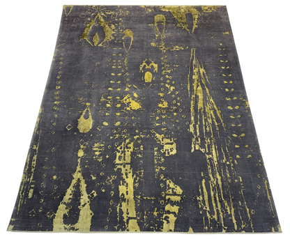 A Jakard-loom rug woven with fine Persian wool and bamboo silk pile  390x298cm | Rug# 10678