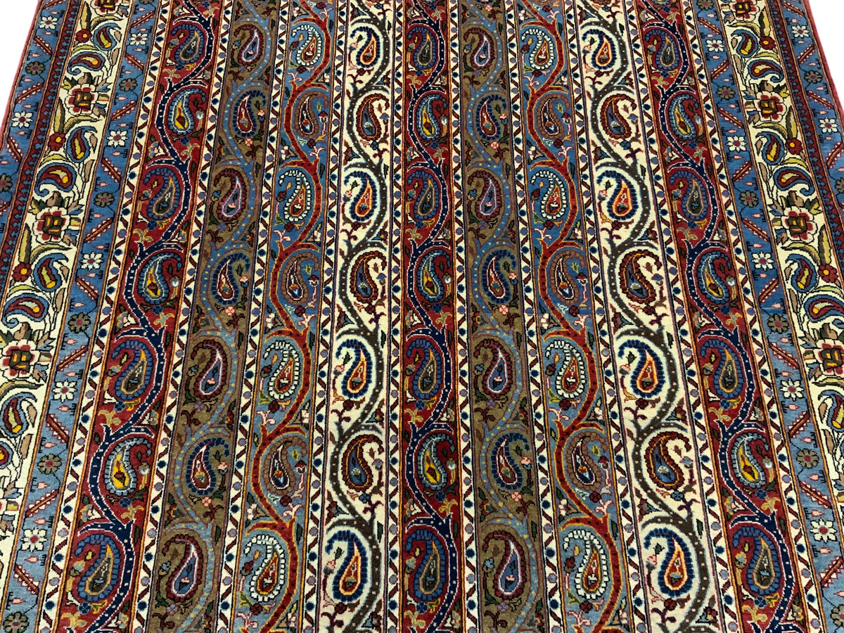 Vintage Persian Qum Boteh Design Rug 208x139 cm | Rug# 100LT