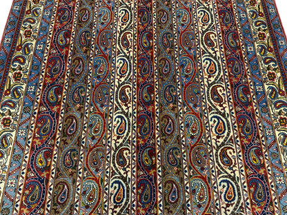 Vintage Persian Qum Boteh Design Rug 208x139 cm | Rug# 100LT