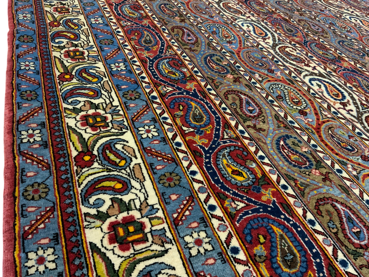 Vintage Persian Qum Boteh Design Rug 208x139 cm | Rug# 100LT