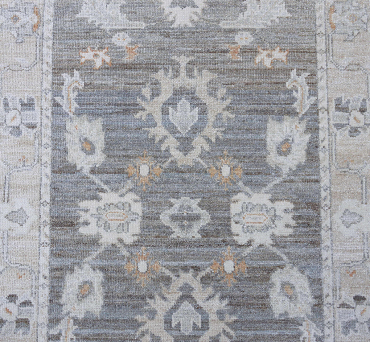 Afghan Turkaman Oushak Runner Rug 376x94 cm | Rug# 27120