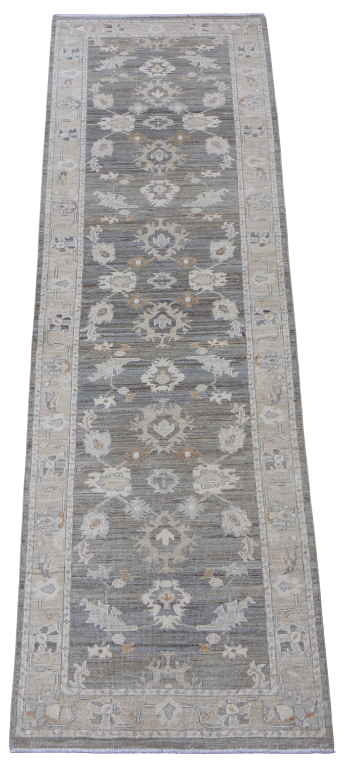 Afghan Turkaman Oushak Runner Rug 376x94 cm | Rug# 27120
