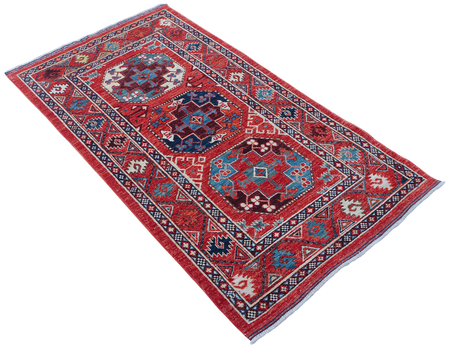 Custom made Ersari-Turkaman in 14th century Turkaman gulls 156x87 cm | Rug# 27107