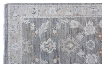 Afghan Turkaman Oushak Runner Rug 376x94 cm | Rug# 27120