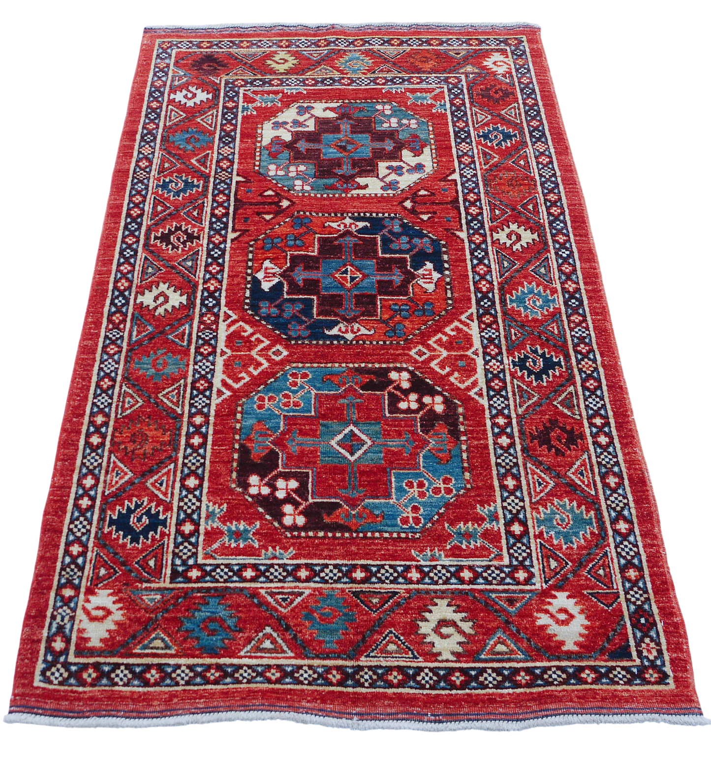 Custom made Ersari-Turkaman in 14th century Turkaman gulls 156x87 cm | Rug# 27107