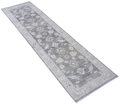 Afghan Turkaman Oushak Runner Rug 376x94 cm | Rug# 27120