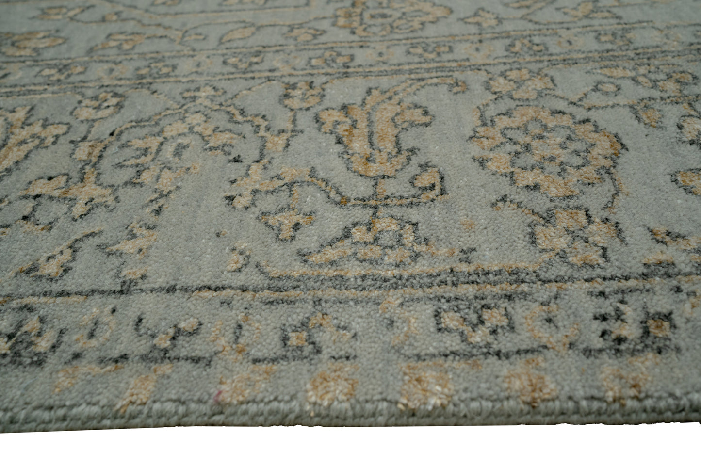 Hand knotted Transitional design  NZ wool and bamboo silk  277x184 cm | Rug #31972