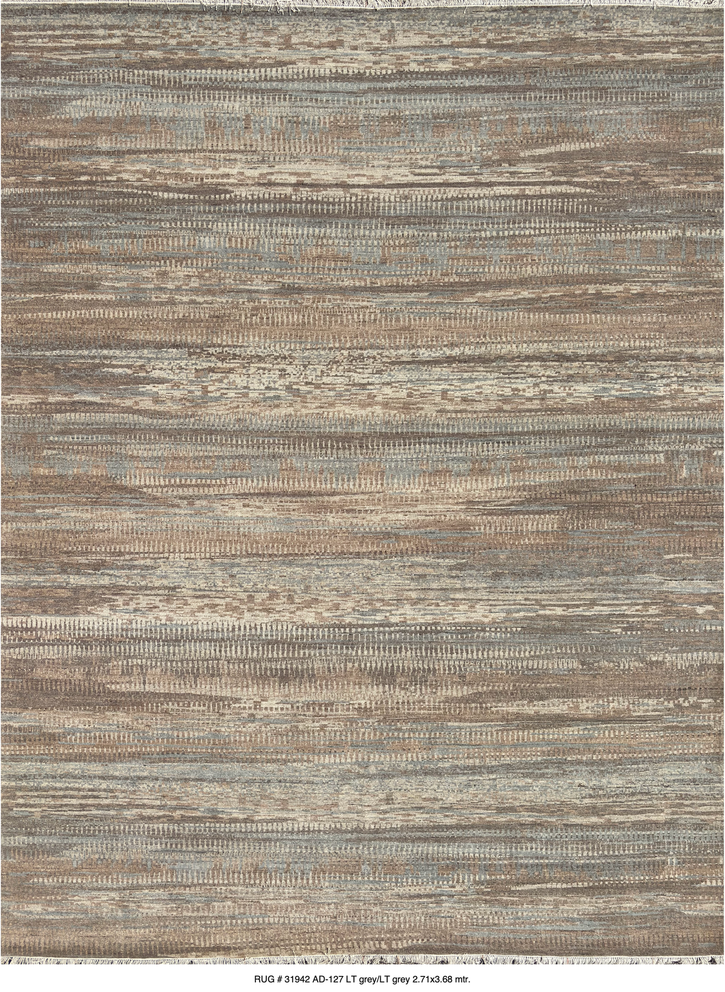 Hand knotted modern carpet in Scandinavian texture design 368x271cm | Rug# 31942