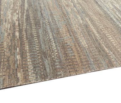 Hand knotted modern carpet in Scandinavian texture design 368x271cm | Rug# 31942