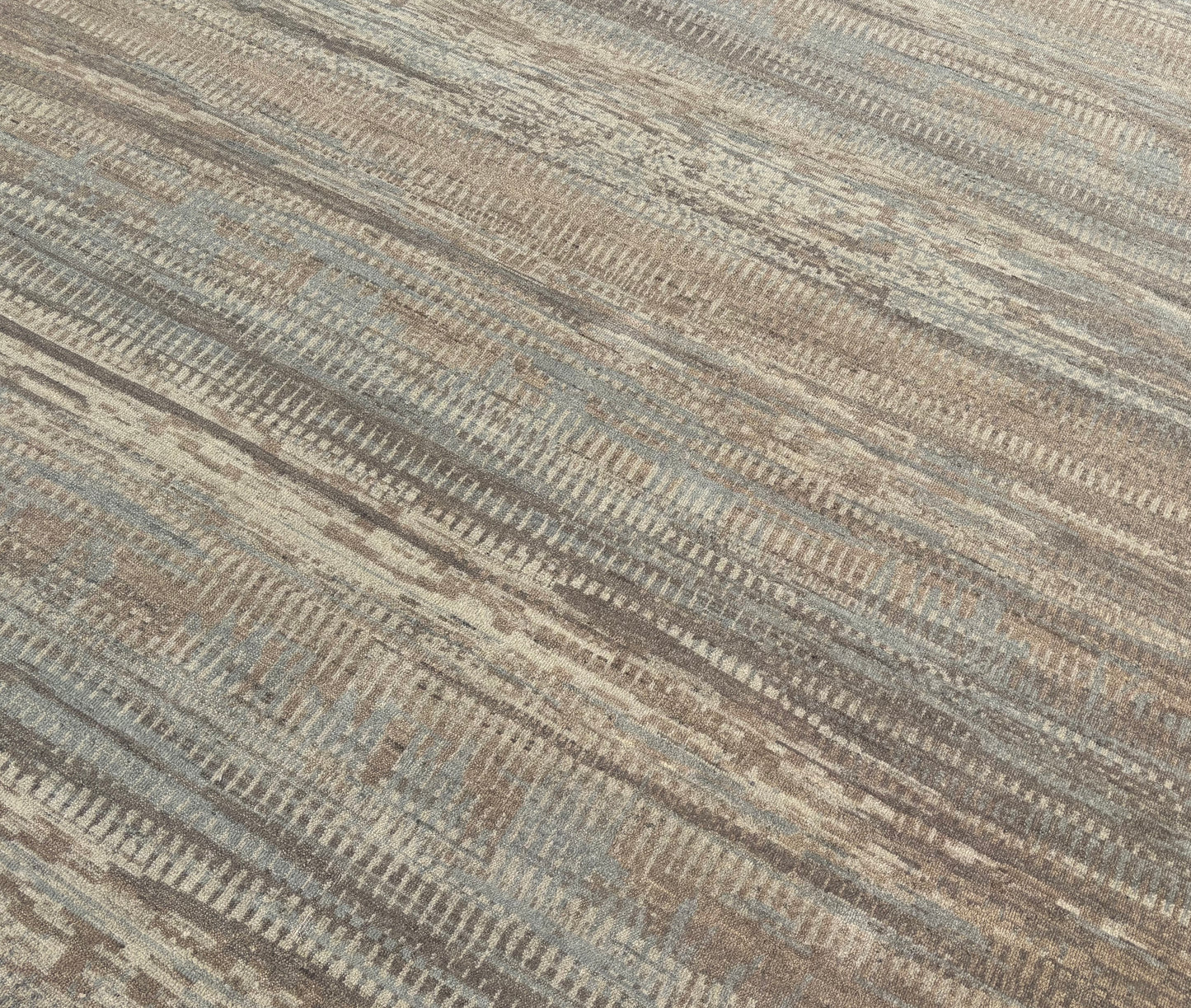 Hand knotted modern carpet in Scandinavian texture design 368x271cm | Rug# 31942
