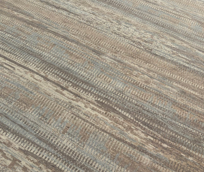 Hand knotted modern carpet in Scandinavian texture design 368x271cm | Rug# 31942