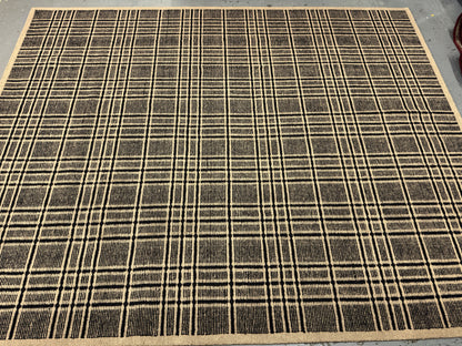 Modern hand-loom rug with  geometric pattern 306x244 cm | Rug# 32016