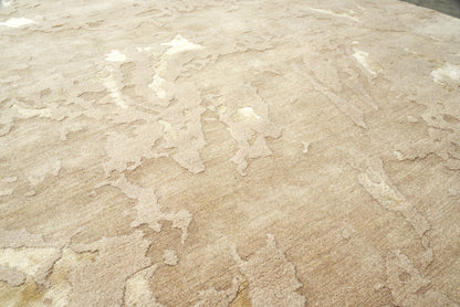 Tibetan weave modern designer rug, Llama and Lamb wool with pure silk,  363x273 cm | RUG#32082