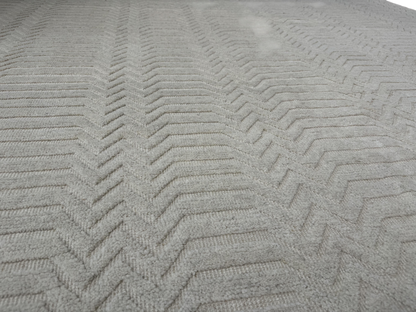 Souf weave hand knotted modern rug in Chevron pattern 360x286cm | Rug# 31661
