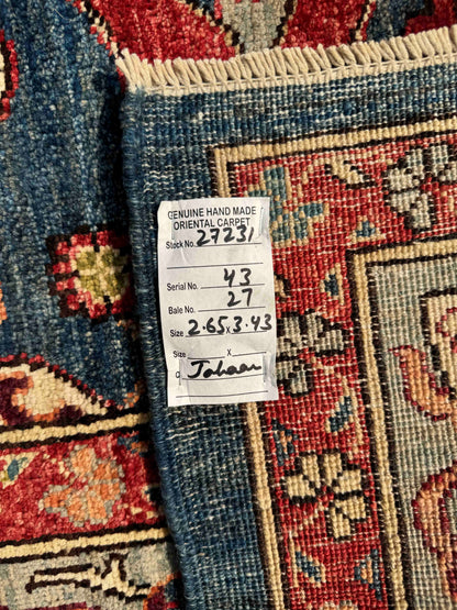 Afghan Turkmen-Weave Garous Bijar Rug 343x265 cm | Rug# 27231