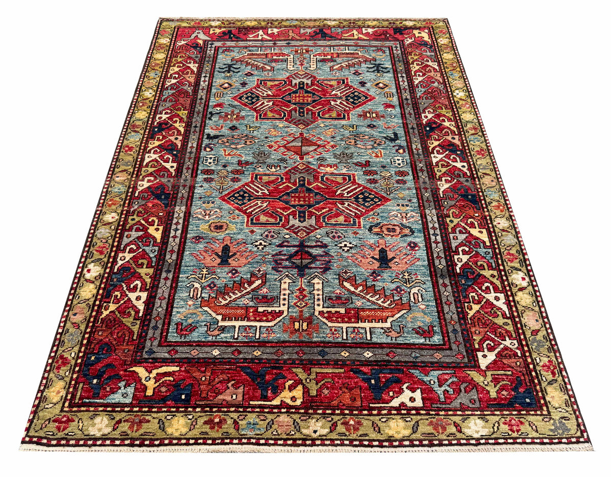 Custom-Made Afghan Turkmen-Weave Rug 179x123 cm | Rug# 27269